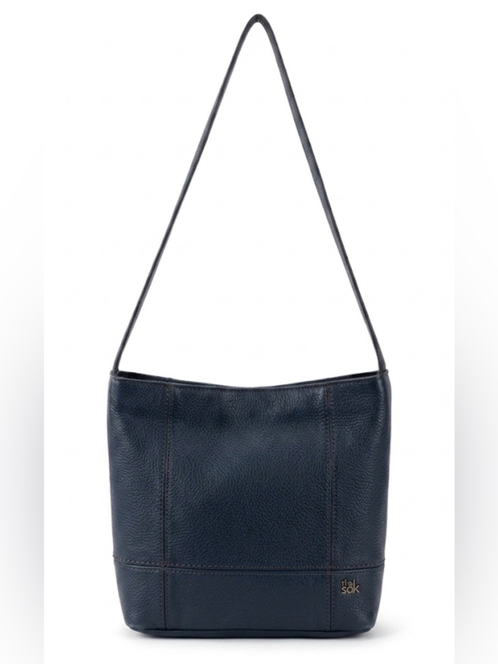 The Sak De Young Hobo Navy Blue Pebbled Leather Shoulder Bag Purse